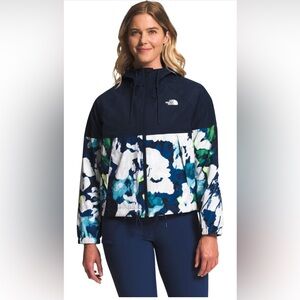 THE NORTH FACE Womans Antora Rain Hoodie Summit Navy Summit Navy Abstract Floral